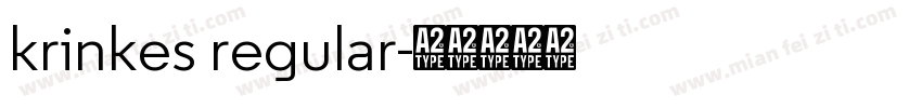 krinkes regular字体转换